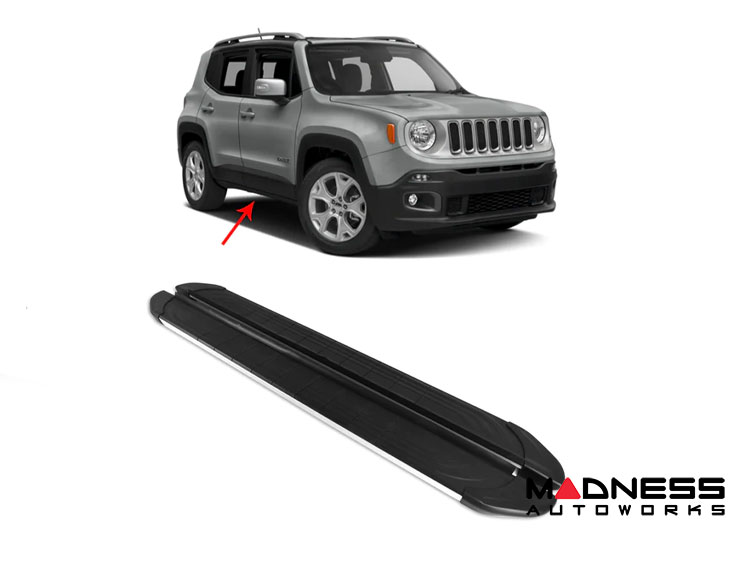 Jeep Renegade Side Steps - APA Running Boards - Black / Aluminum